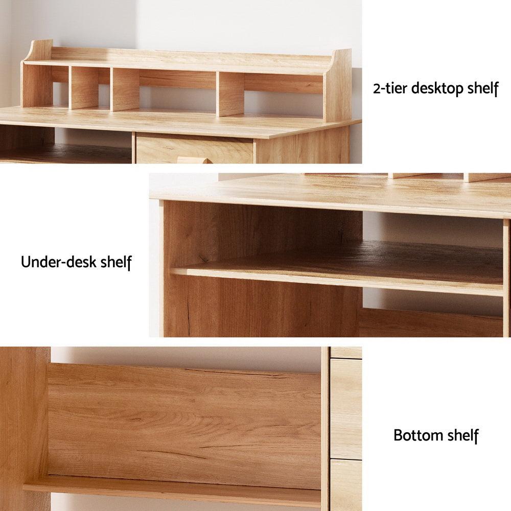 Desks: Artiss Computer Desk Office Study Desks Table Shelf Drawer