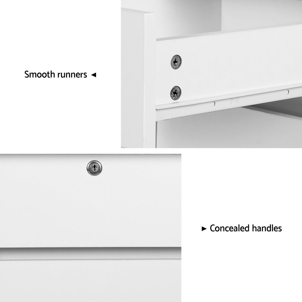 Desks: Artiss Computer Desk Office Study Desks Table Drawer Bookshelf Cabinet