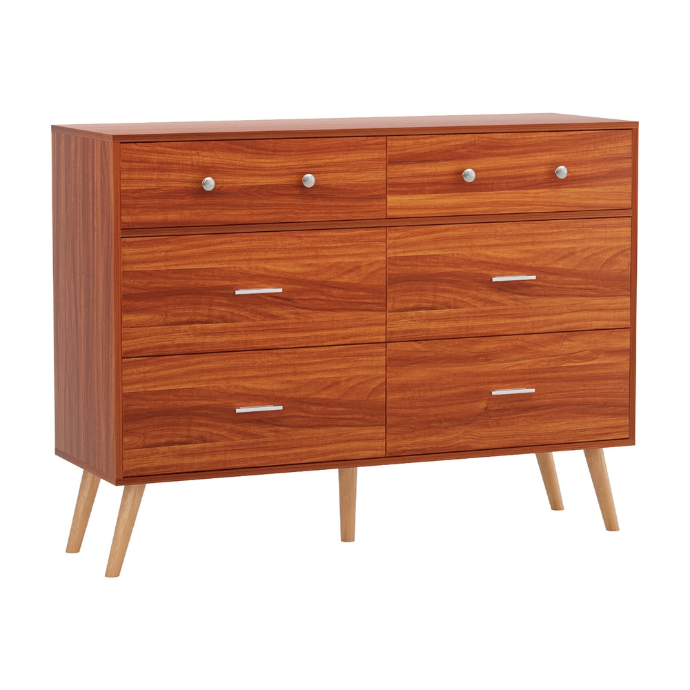 Dressers: Artiss 6 Chest of Drawers Storage Cabinet Walnut