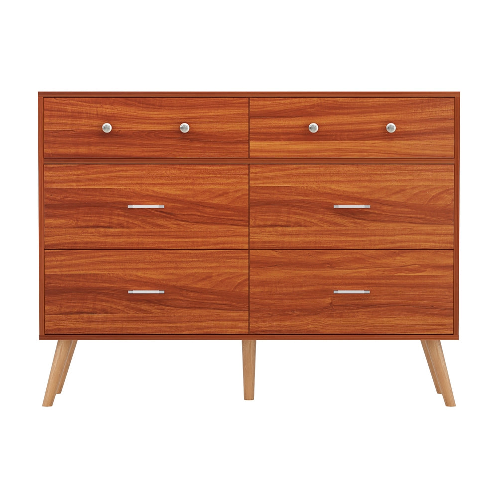 Dressers: Artiss 6 Chest of Drawers Storage Cabinet Walnut