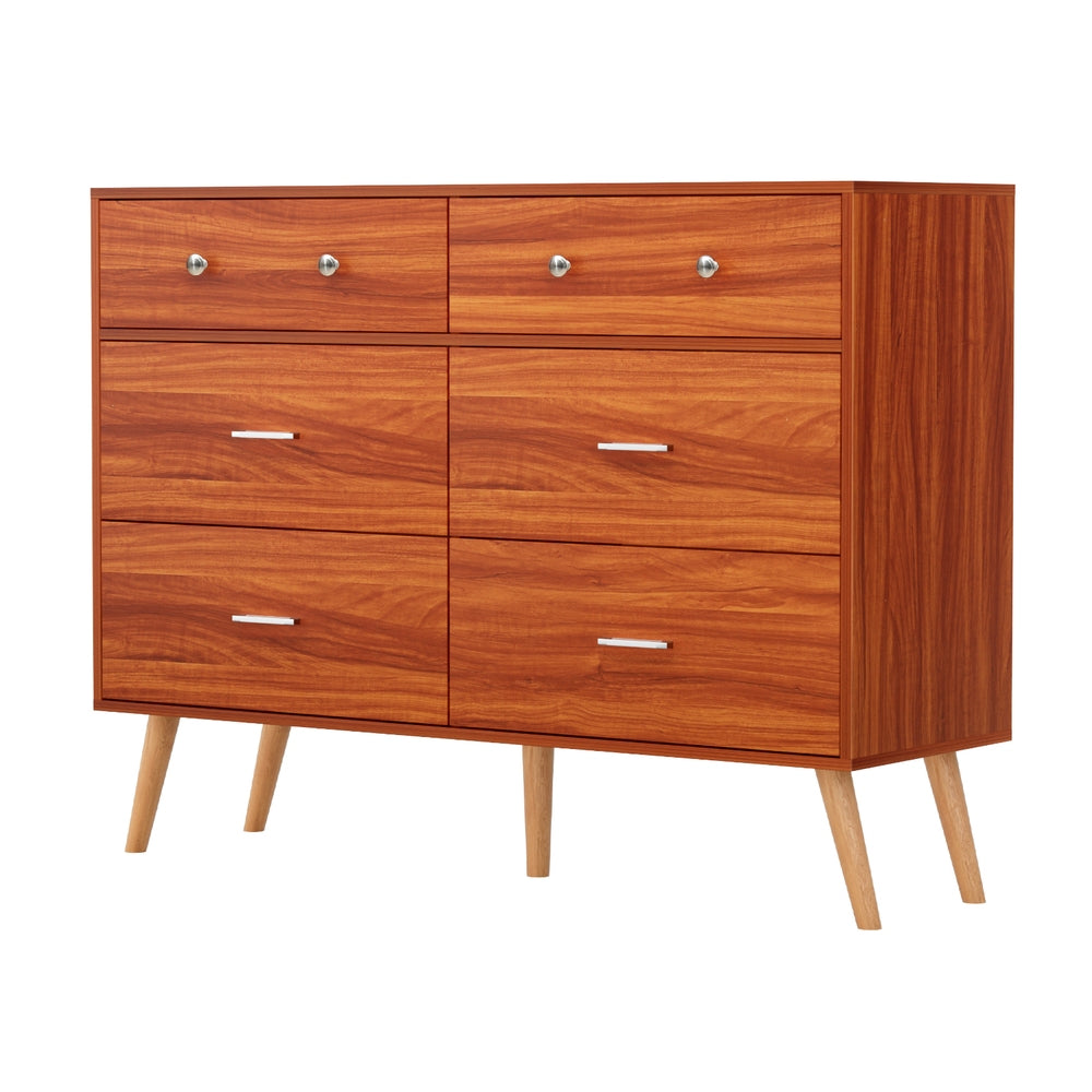 Dressers: Artiss 6 Chest of Drawers Storage Cabinet Walnut