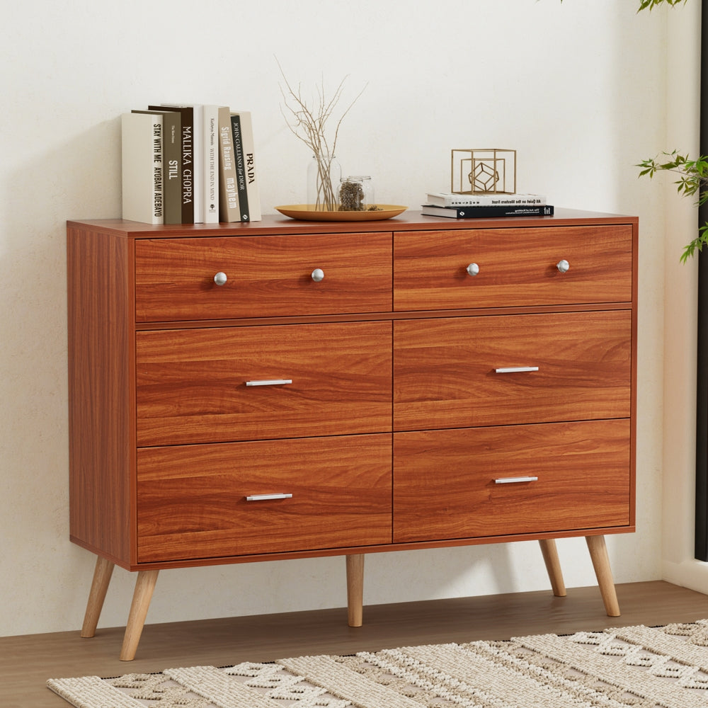 Dressers: Artiss 6 Chest of Drawers Storage Cabinet Walnut