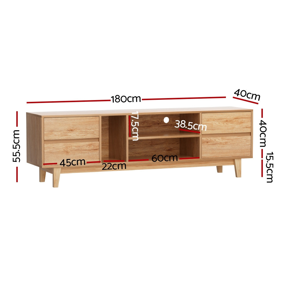 TV Units: Artiss Entertainment Unit Stand TV Cabinet Storage Drawer Shelf 180cm Wooden