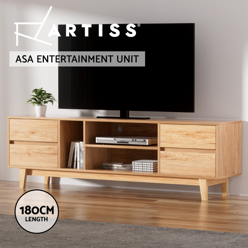 TV Units: Artiss Entertainment Unit Stand TV Cabinet Storage Drawer Shelf 180cm Wooden