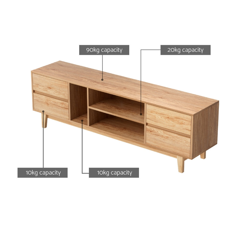 TV Units: Artiss Entertainment Unit Stand TV Cabinet Storage Drawer Shelf 180cm Wooden