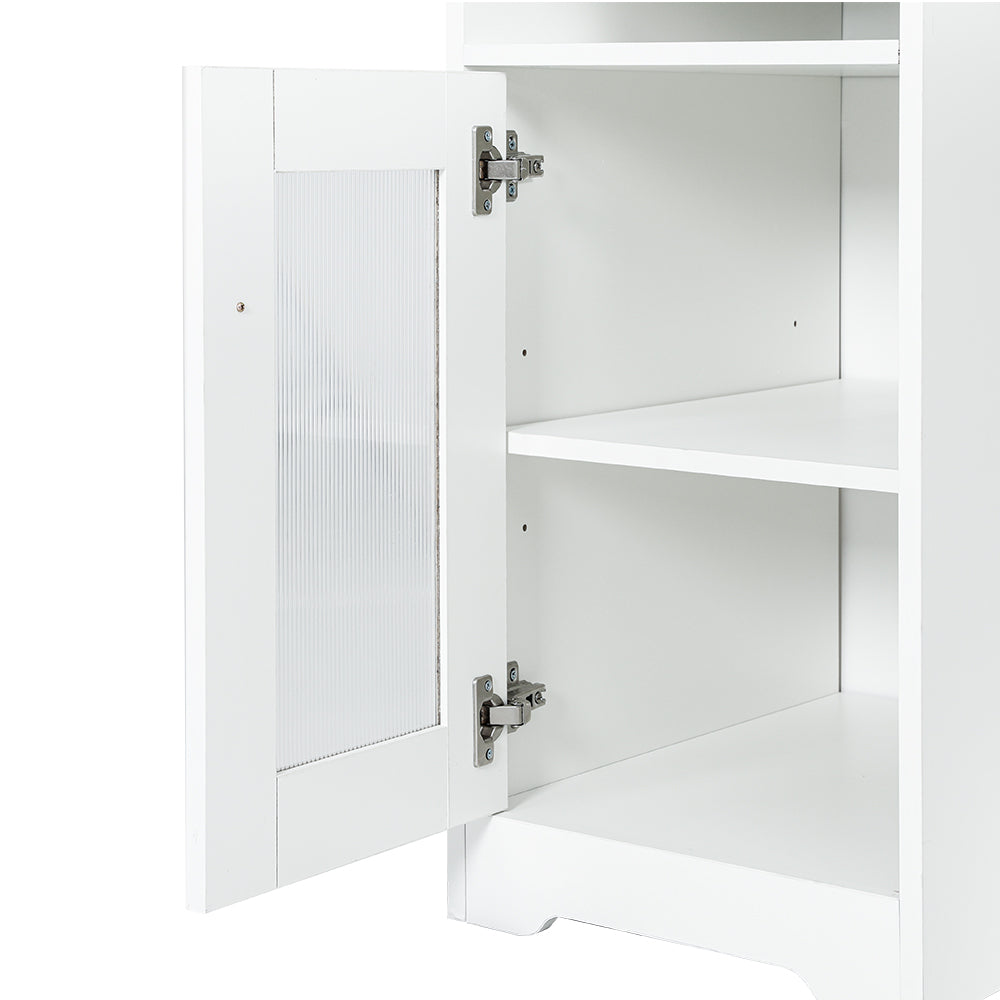 Desks: Artiss Computer Desk Shelf Cabinet L-Shape White 150CM