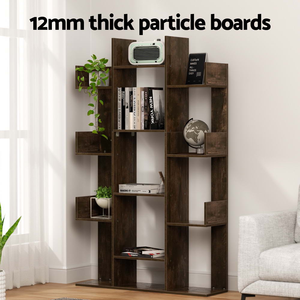 Bookcases & Shelves: Artiss Tree-Shaped Bookshelf ROMI Walnut