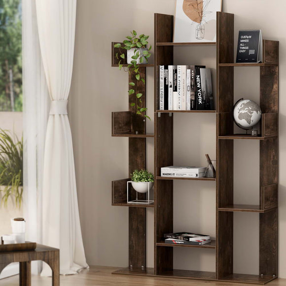 Artiss Tree-Shaped Bookshelf ROMI Walnut