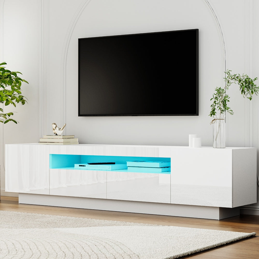 TV Units: Artiss TV Unit Entertainment Unit Storage Drawer RGB LED 180cm White