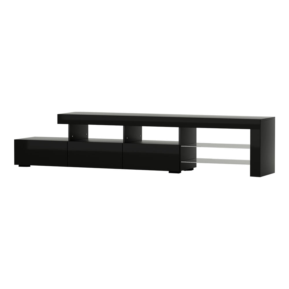 TV Units: Artiss Entertainment Unit TV Cabinet LED 215cm Black Caya