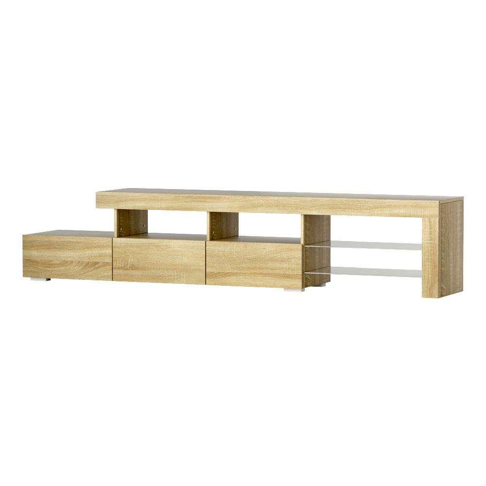 TV Units: Artiss Entertainment Unit TV Cabinet LED 215cm Pine Caya