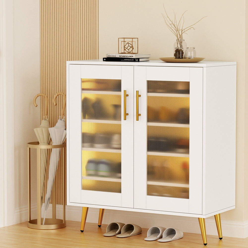 Shoe Storage: Artiss Shoe Rack 5-tier 20 Pairs Storage LED Light