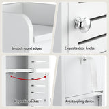 Artiss 2x Bathroom Storage Cabinet 3-Tier Toilet Paper Holder Organizer White