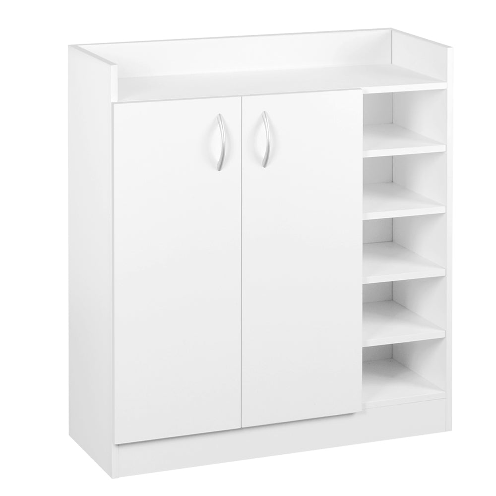 Shoe Storage: Artiss Shoe Rack Cabinet 21 Pairs Adjustable Shelves White Clair