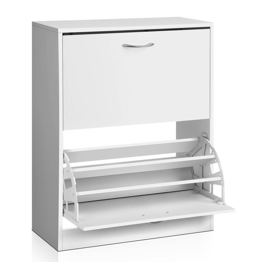 Shoe Storage: Artiss Shoe Rack Cabinet Adjustable Shelves 24 Pairs White Iris
