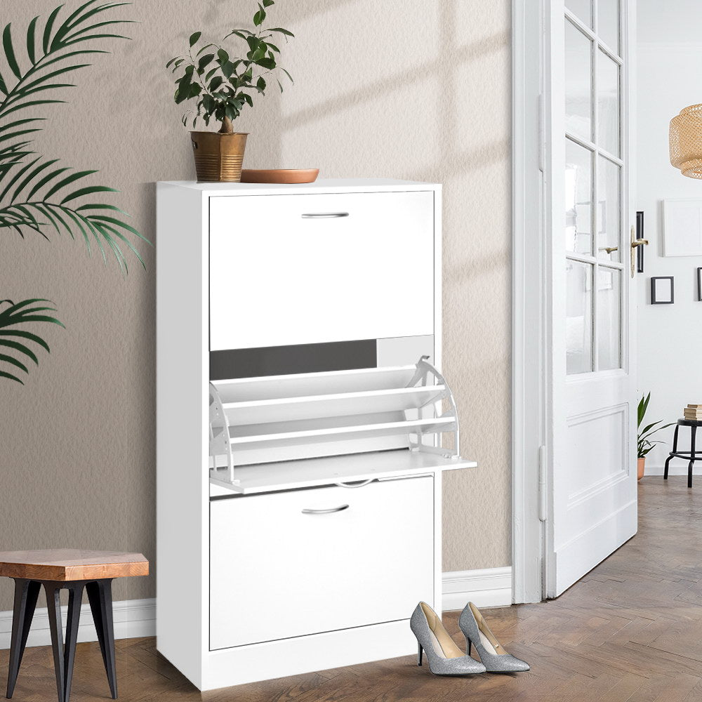 Shoe Storage: Artiss Shoe Rack Cabinet 36 Pairs Adjustable Shelves Ivy