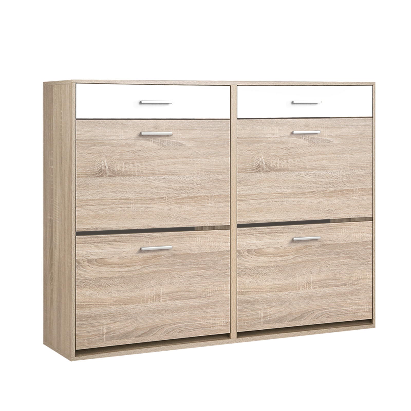 Shoe Storage: Artiss Shoe Rack Cabinet 36 Pairs Adjustable Shelves Pine Sara