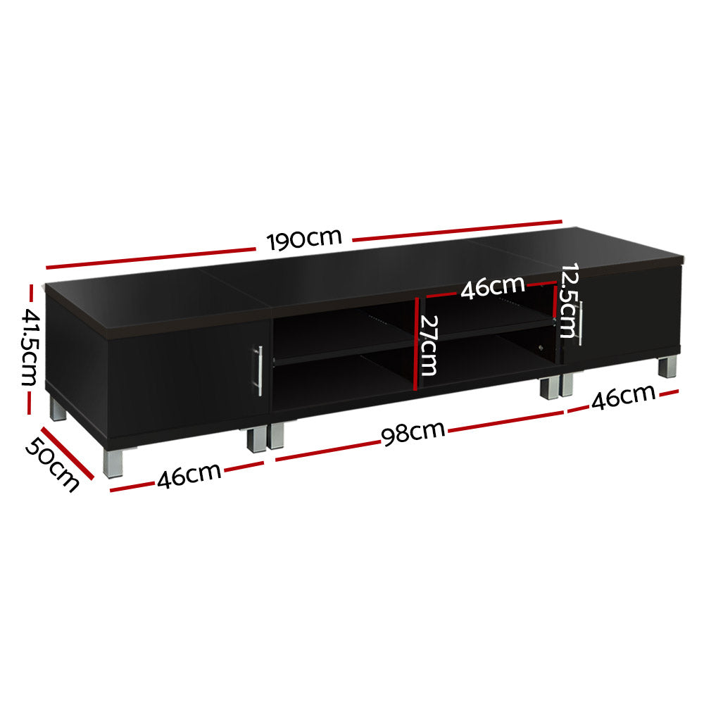 TV Units: Artiss TV Cabinet Entertainment Unit 190cm Black Danson