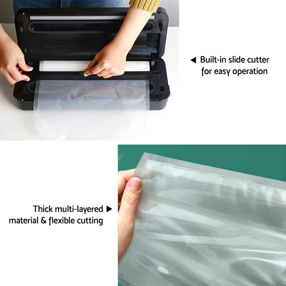 Food Storage: Devanti Food Vacuum Sealer Machine Auto Seal Cutter 5 Modes Storage Bags 4 Rolls