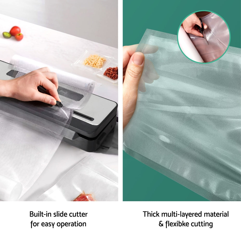 Food Storage: Devanti Food Vacuum Sealer Machine Sealing Cutter 4 Modes Storage Bags 4 Rolls