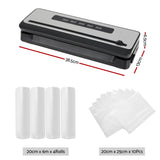 Devanti Food Vacuum Sealer Machine Sealing Cutter 5 Modes Storage Bags 4 Rolls