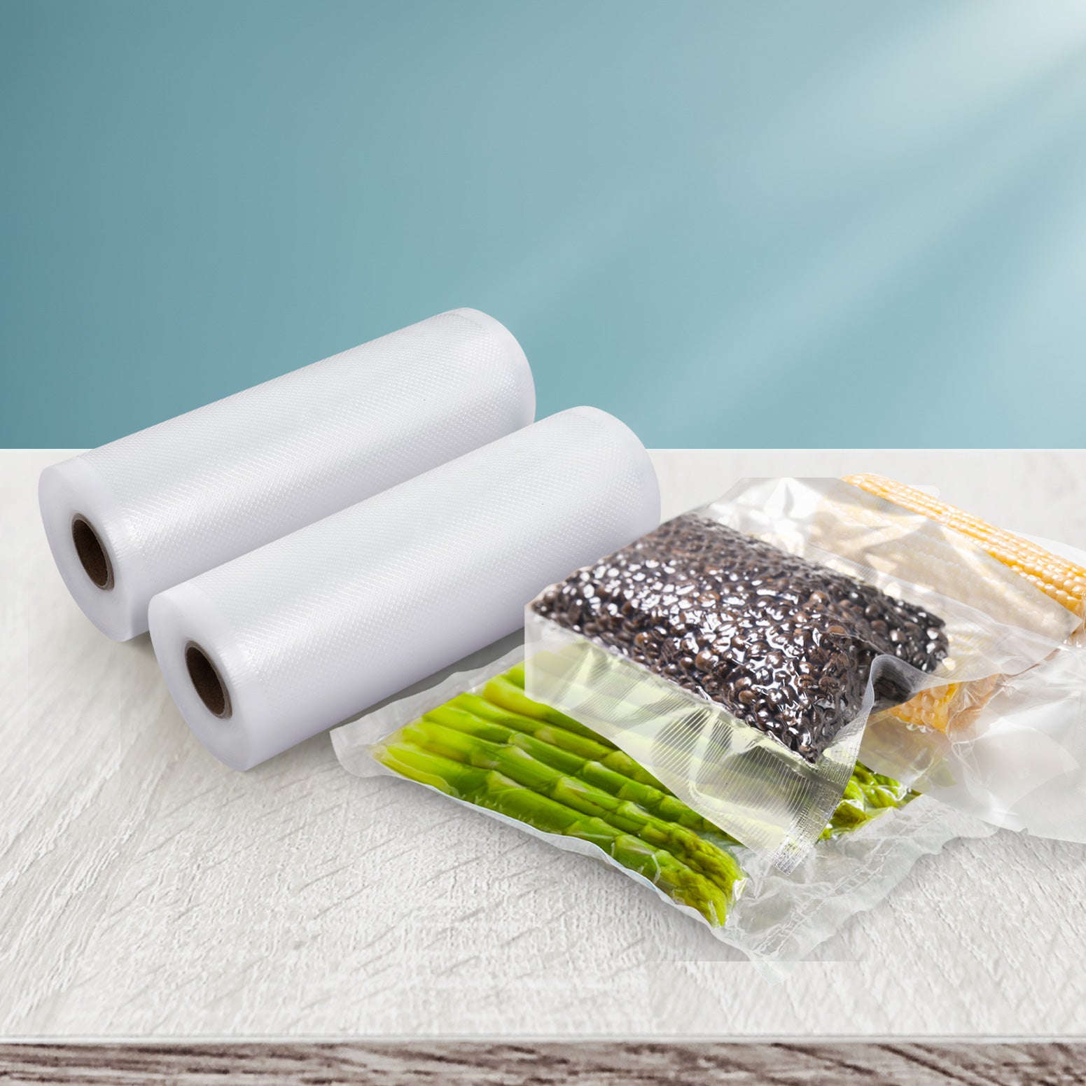 Food Storage: 2 Rolls Food Vacuum Sealer Bags Storage Saver Heat Sealing Bag Pack 15CMX6M