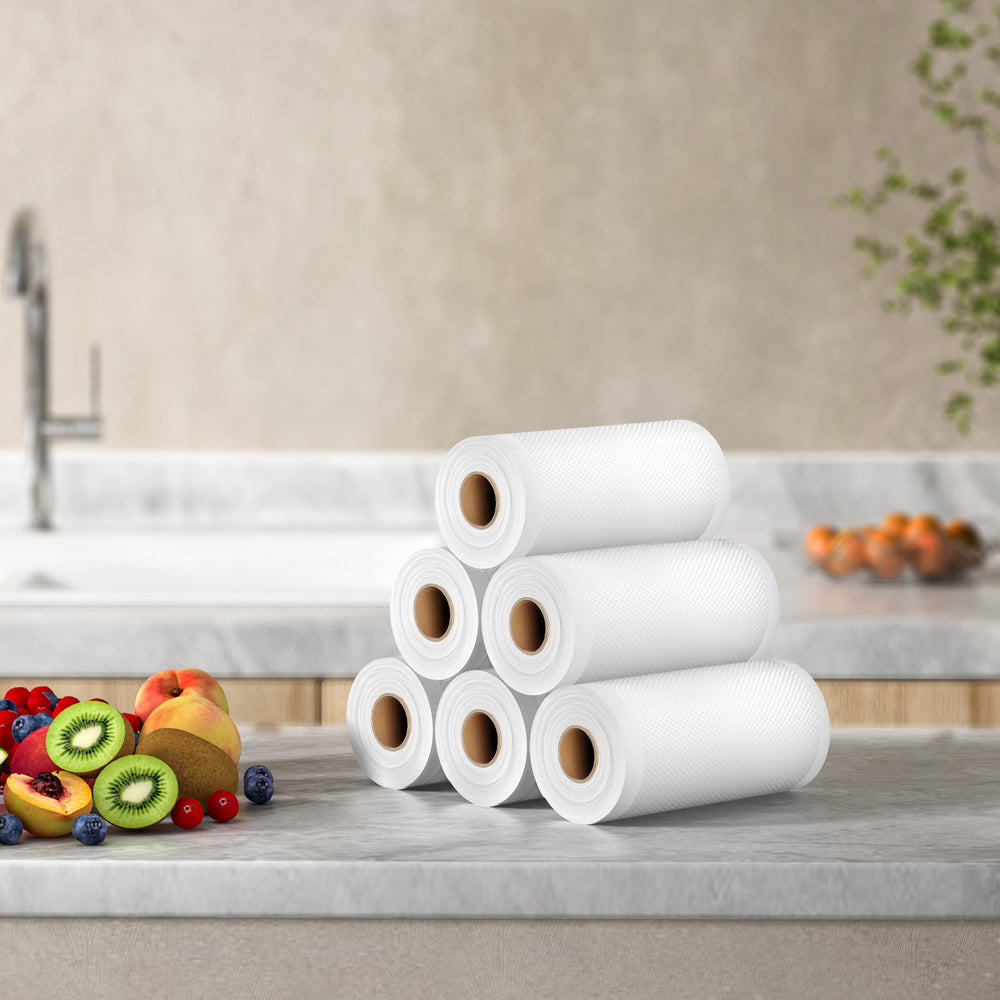 Food Storage: 6 Rolls Food Vacuum Sealer Bags Storage Saver Heat Sealing Bag Pack 15CMX6M