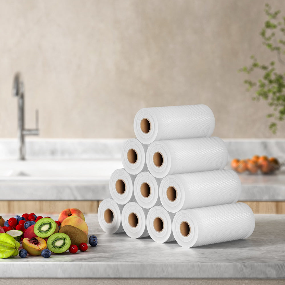 Food Storage: 10 Rolls Food Vacuum Sealer Bags Storage Saver Heat Sealing Bag Pack 15CMX6M
