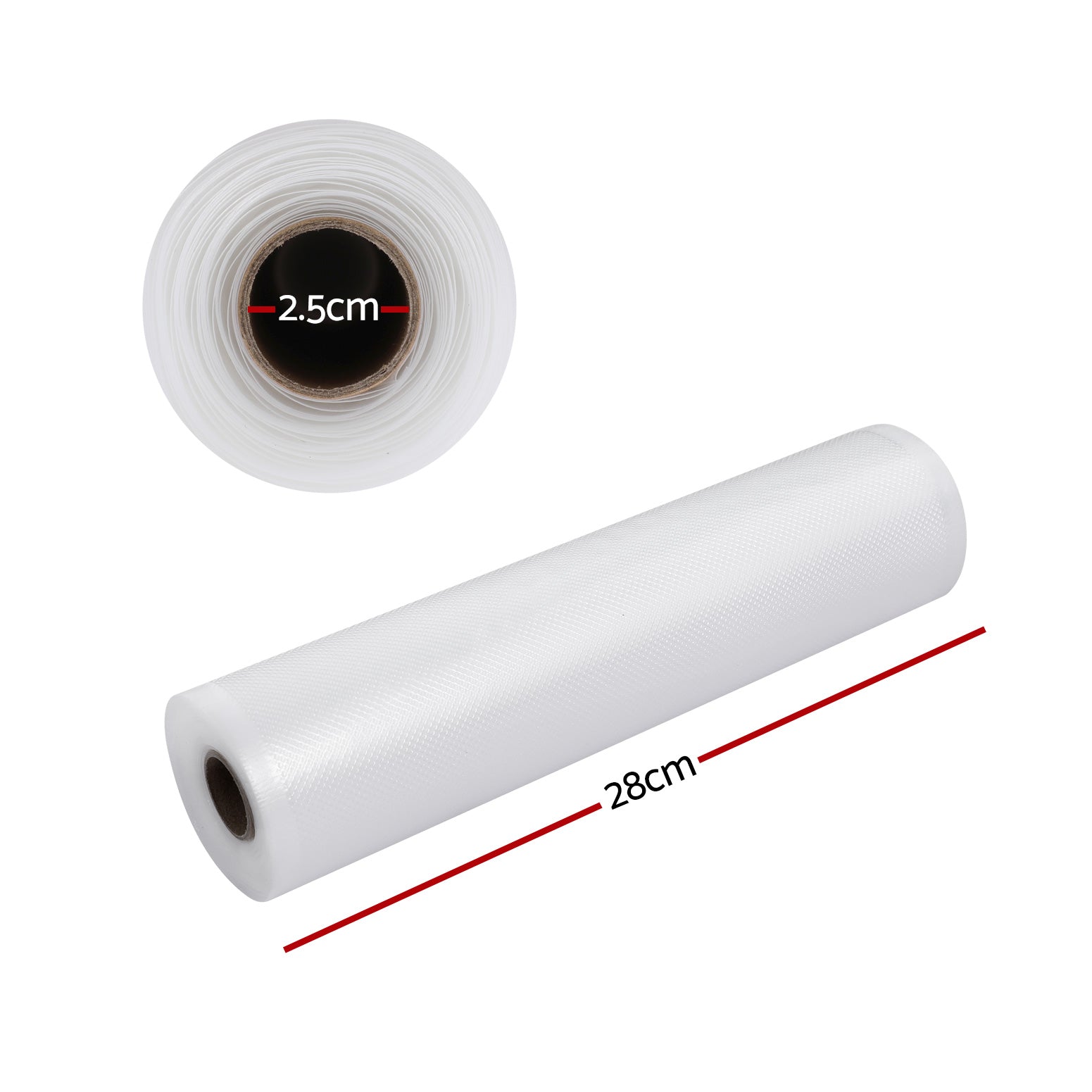 Food Storage: 2 Rolls Food Vacuum Sealer Bags Storage Saver Heat Sealing Bag Pack 28CMX6M