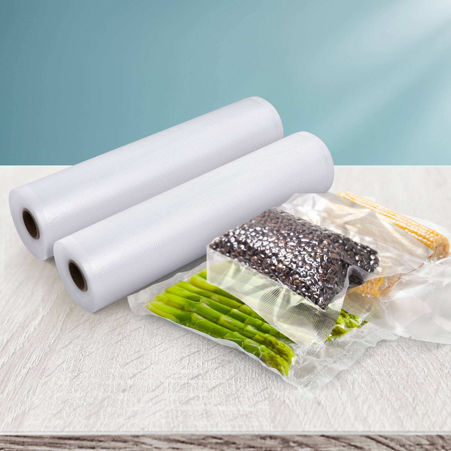Food Storage: 2 Rolls Food Vacuum Sealer Bags Storage Saver Heat Sealing Bag Pack 28CMX6M