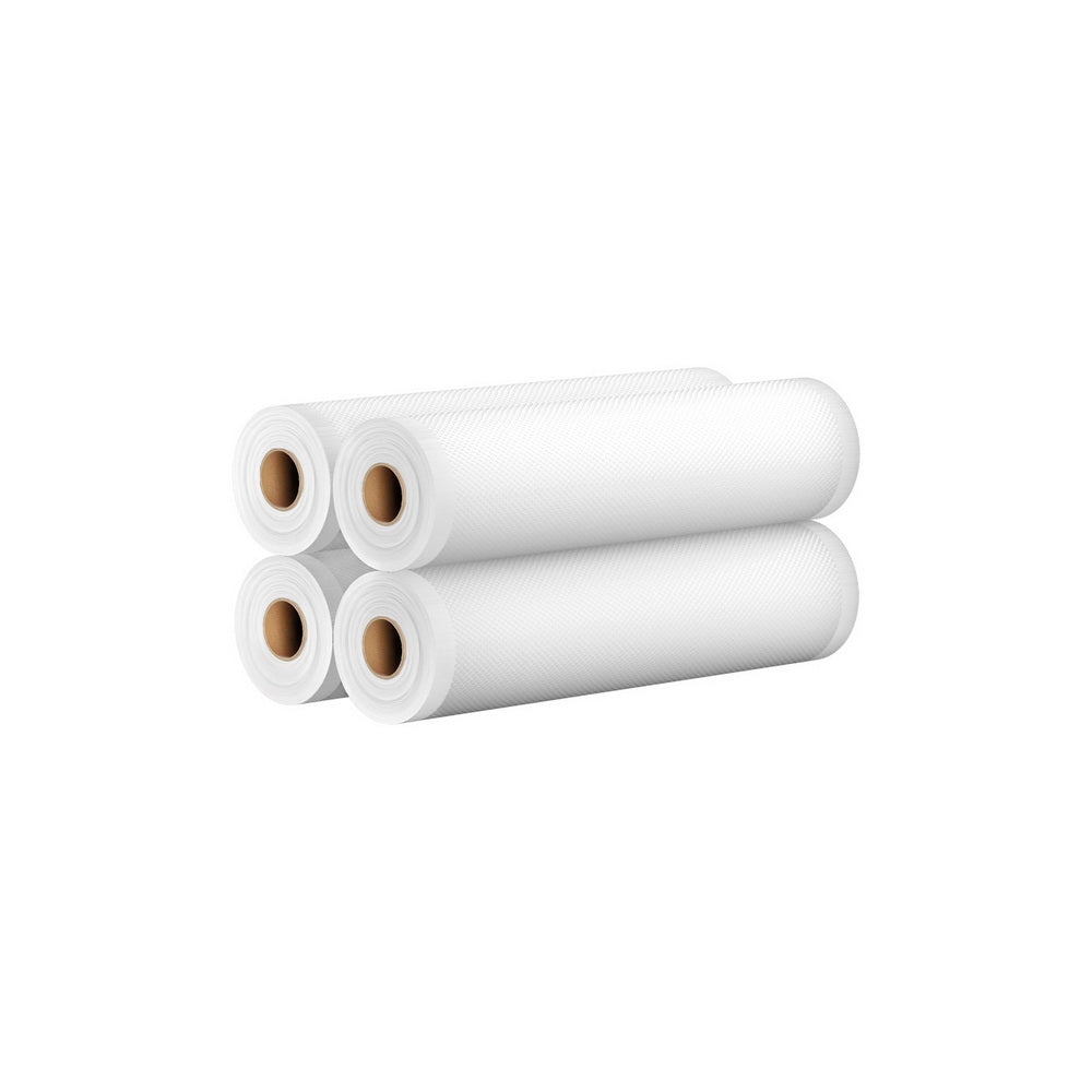 Food Storage: 4 Rolls Food Vacuum Sealer Bags Storage Saver Heat Sealing Bag Pack 28CMX6M