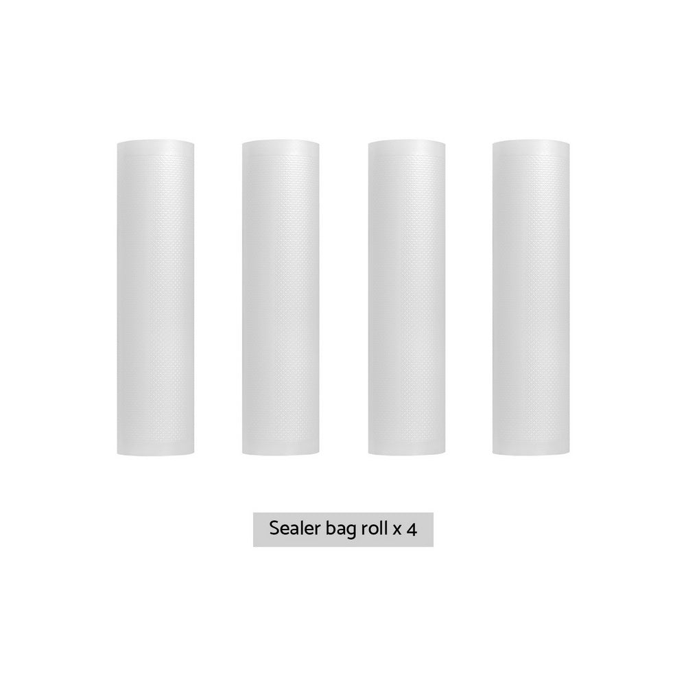 Food Storage: 4 Rolls Food Vacuum Sealer Bags Storage Saver Heat Sealing Bag Pack 28CMX6M