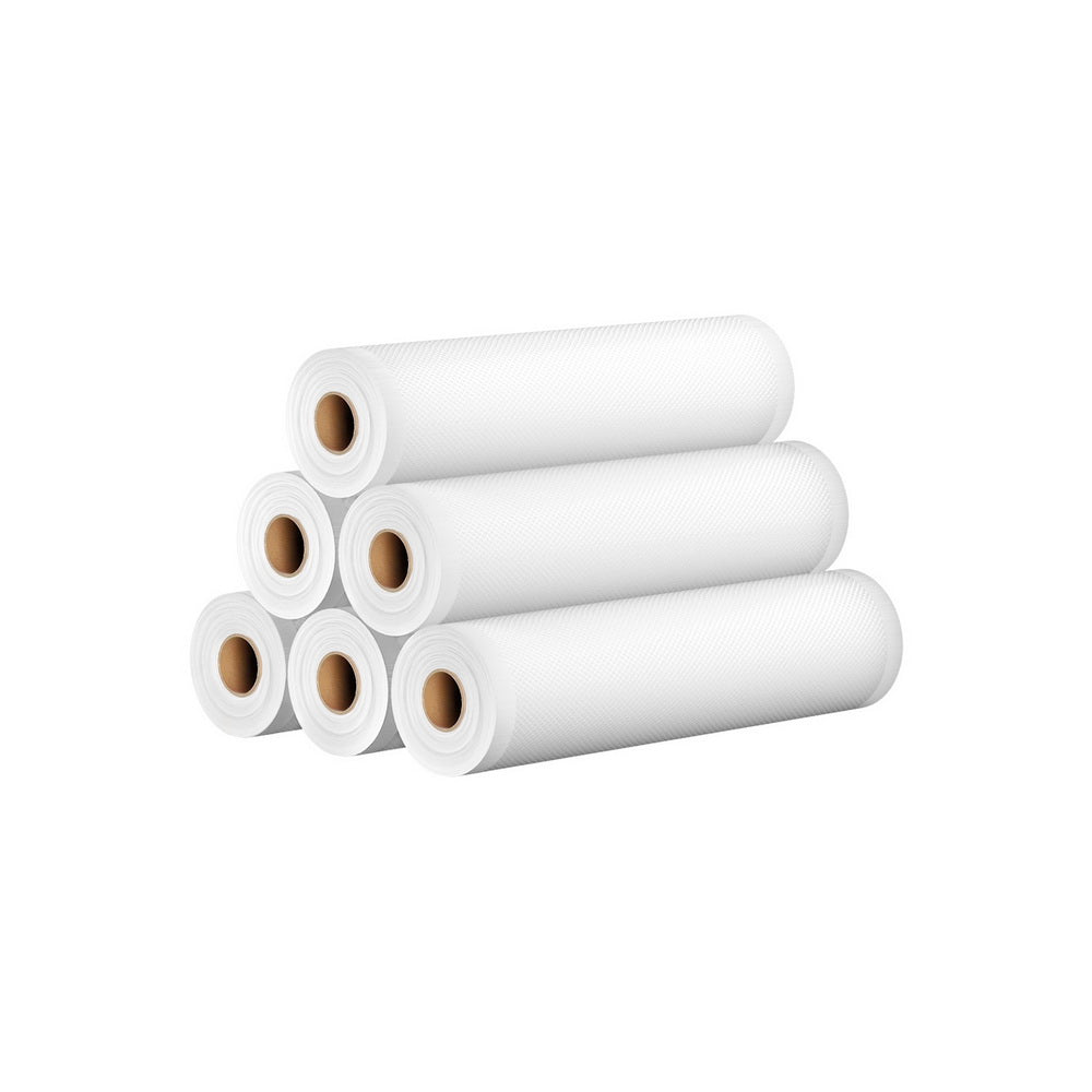 Food Storage: 6 Rolls Food Vacuum Sealer Bags Storage Saver Heat Sealing Bag Pack 28CMX6M