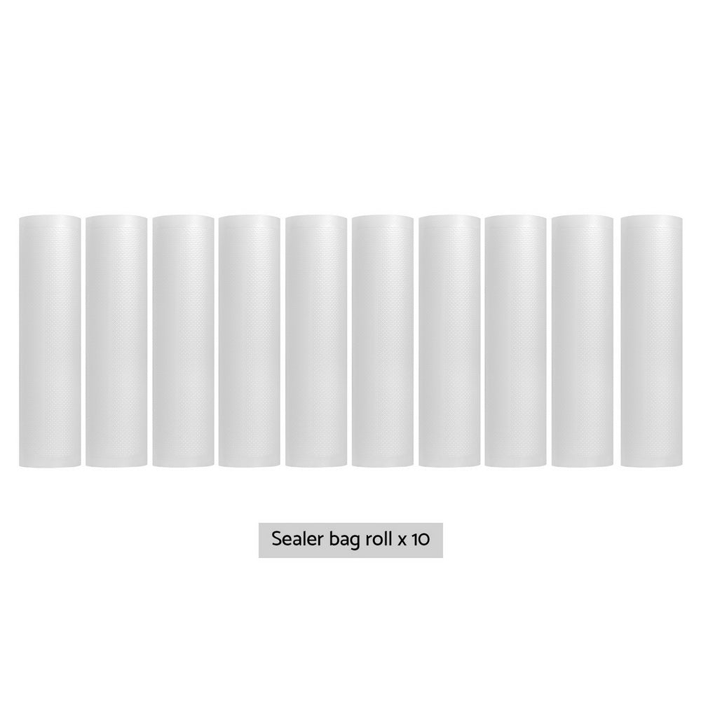 Food Storage: 10 Rolls Food Vacuum Sealer Bags Storage Saver Heat Sealing Bag Pack 28CMX6M