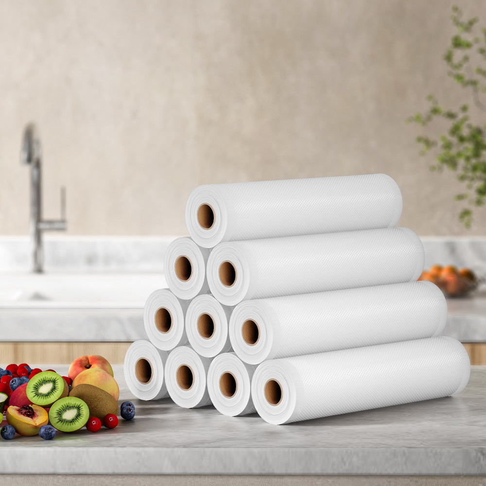 Food Storage: 10 Rolls Food Vacuum Sealer Bags Storage Saver Heat Sealing Bag Pack 28CMX6M