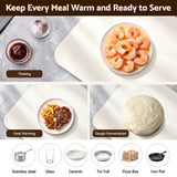 Devanti Food Warming Mat 60 x 38cm Electric Food Warmer With Timer White