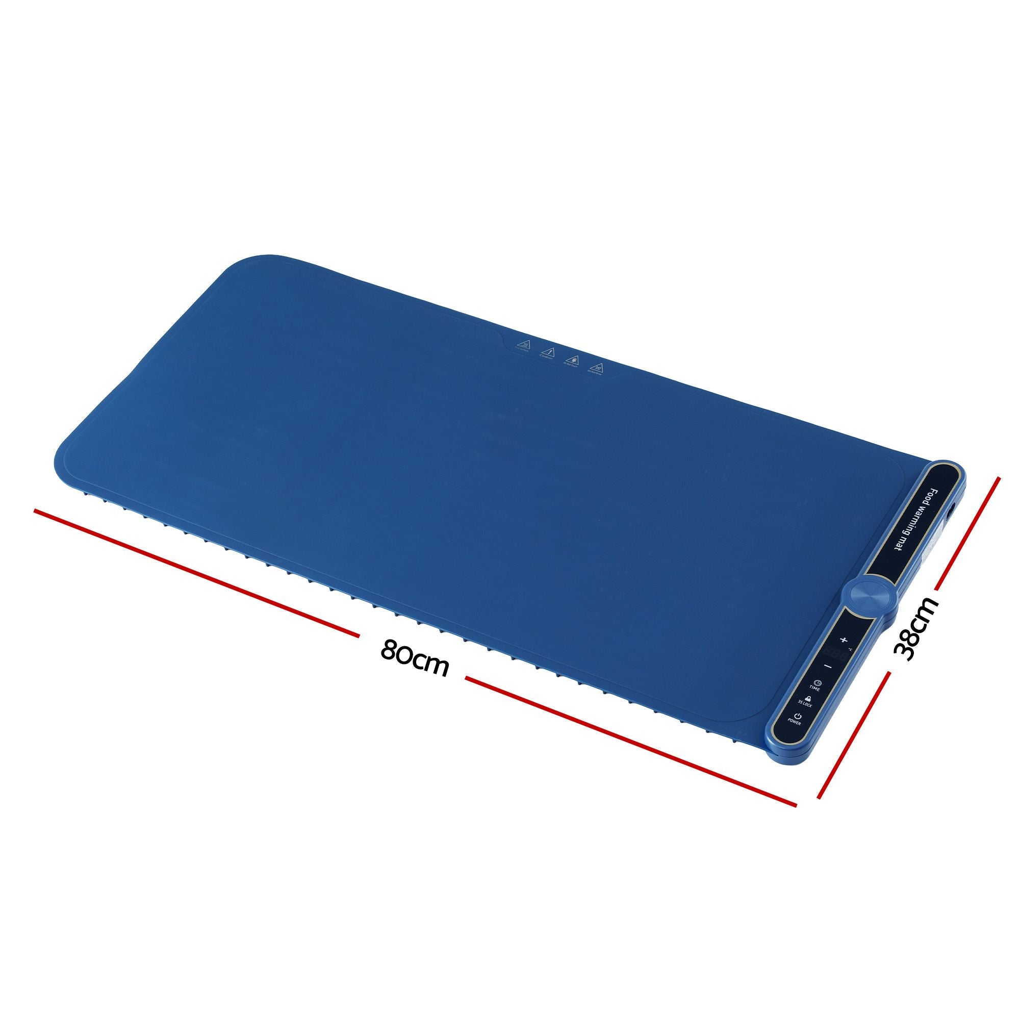Devanti Food Warming Mat 80cm Electric Food Warmer Roll Up Buffet Tray Blue