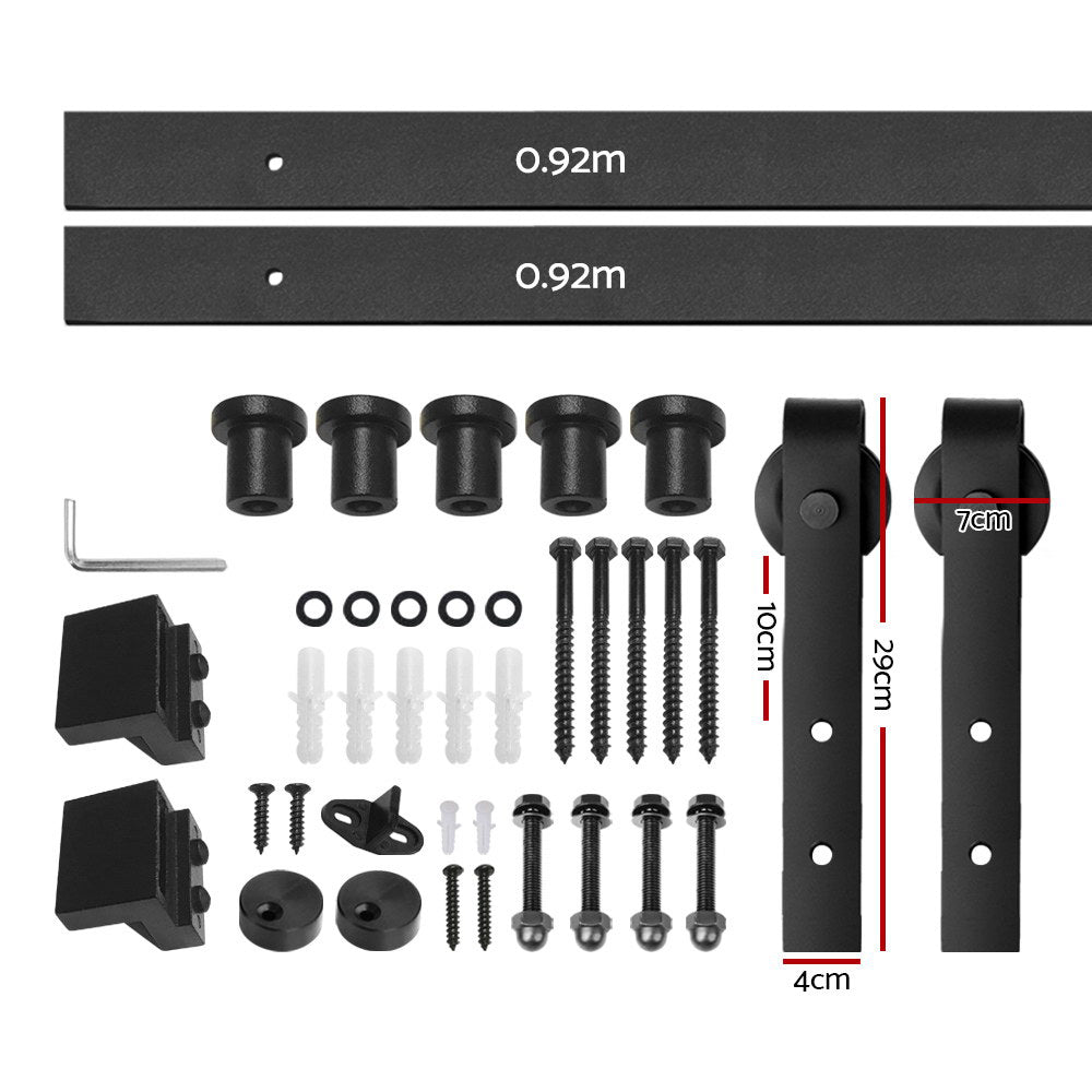 Door Hardware: Cefito Sliding Barn Door Hardware Track Set 1.83m