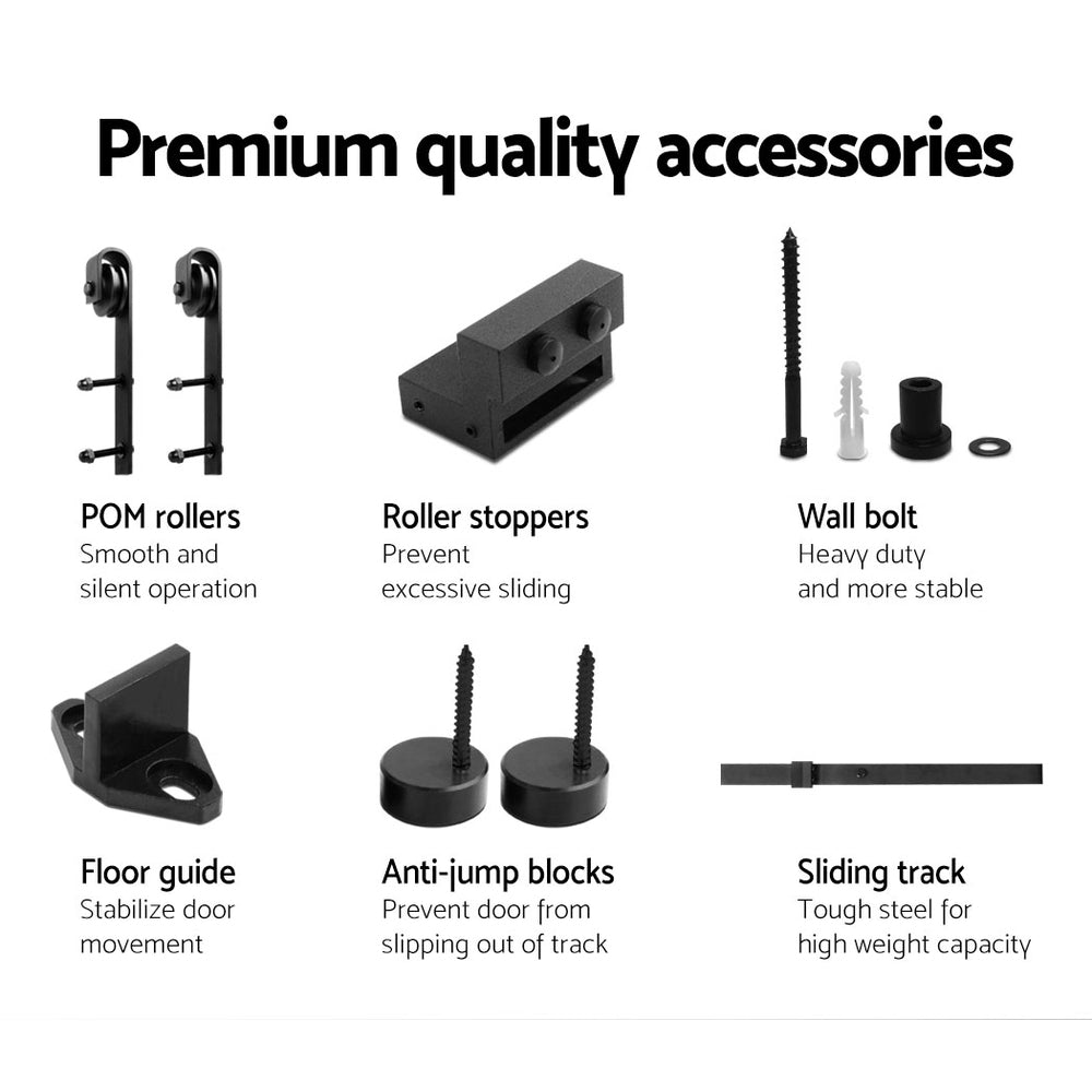 Door Hardware: Cefito Sliding Barn Door Hardware Track Set 1.83m
