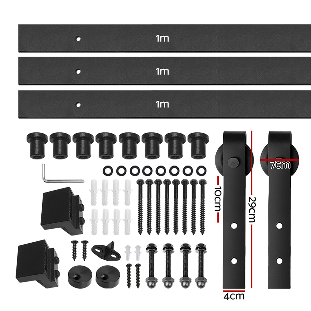 Door Hardware: Cefito Sliding Barn Door Hardware Track Set 3m