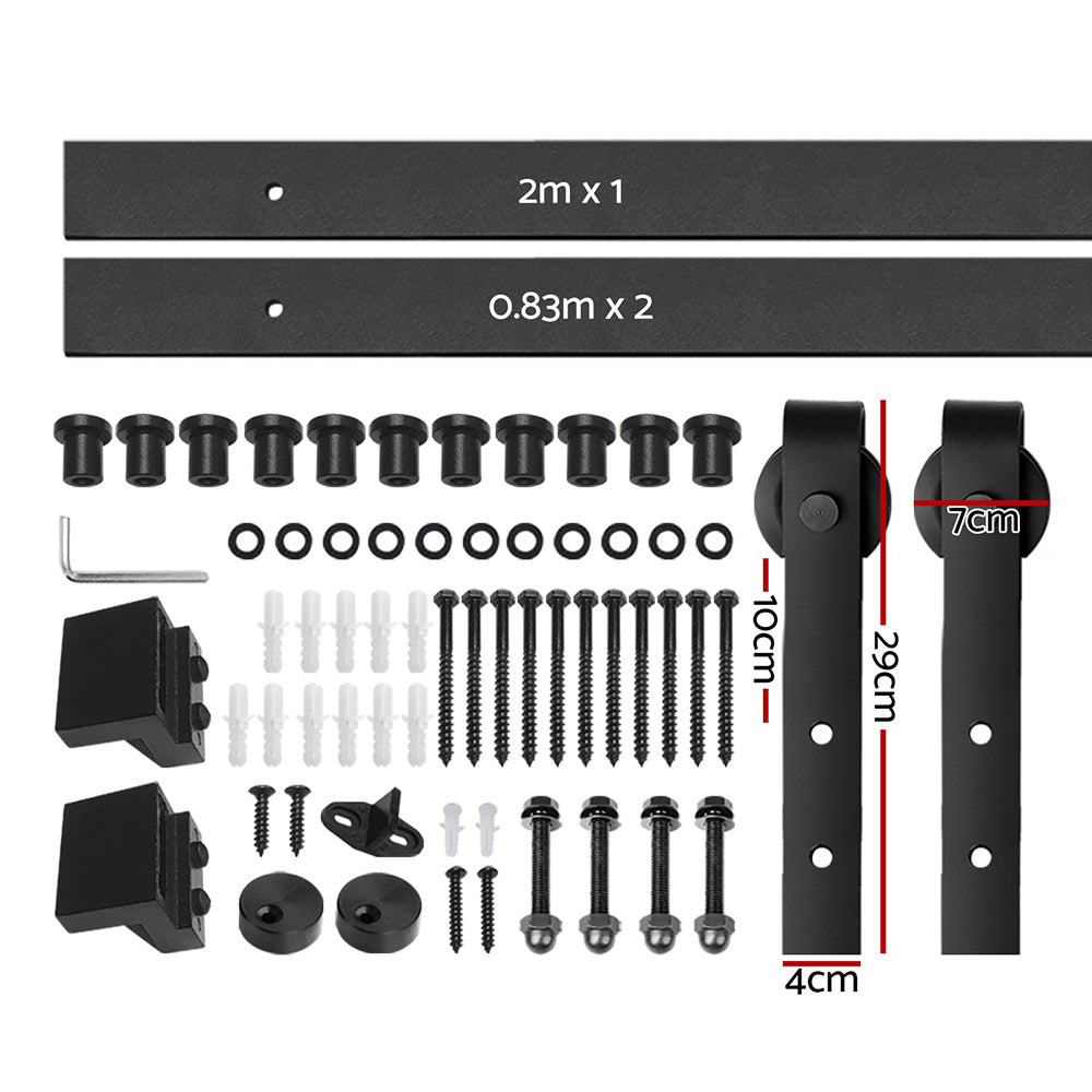 Door Hardware: Cefito Sliding Barn Door Hardware Track Set 3.66m