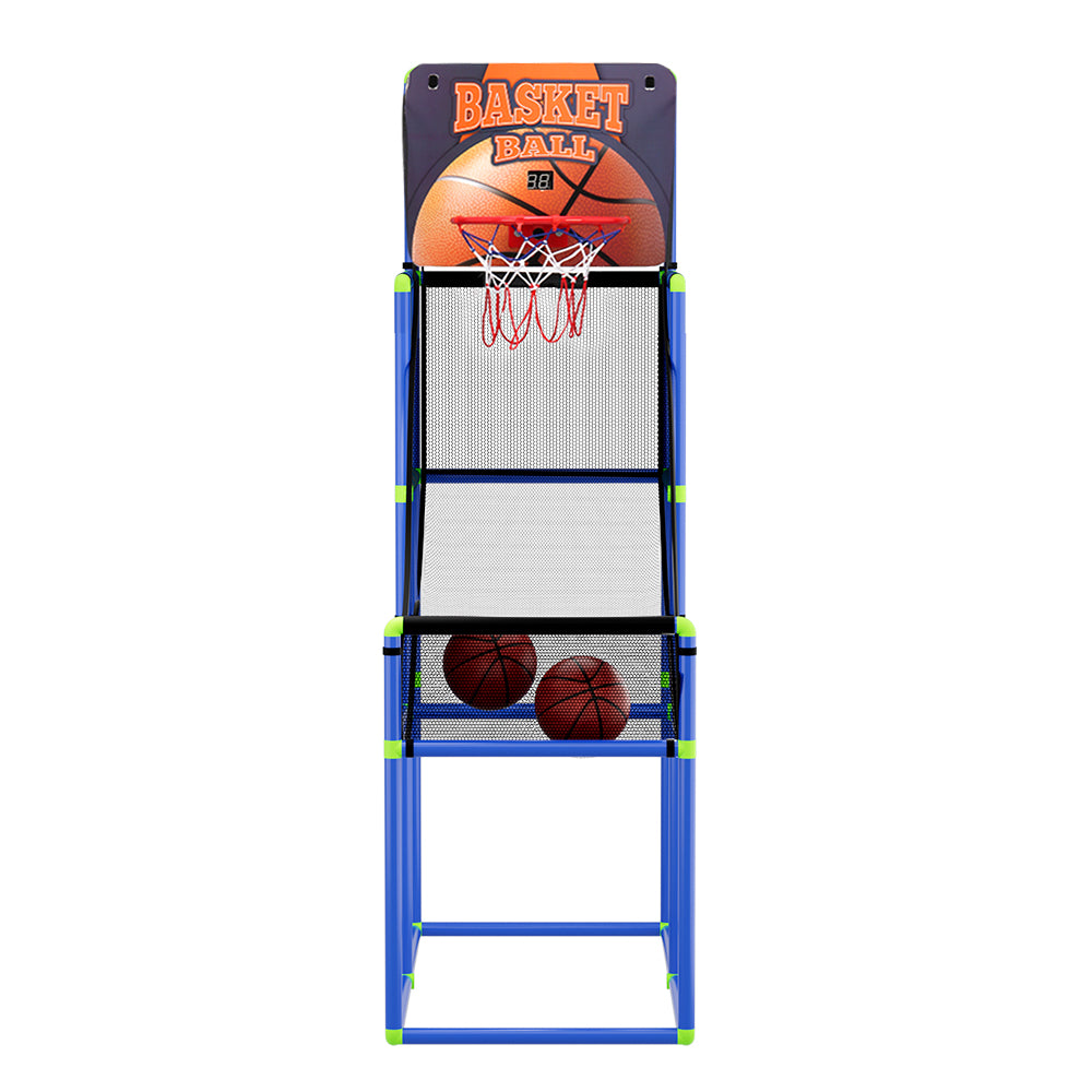 Basketball & Basketball Accessories: Basketball Arcade Game Electronic Scorer 3 Games Adjustable Kids Blue