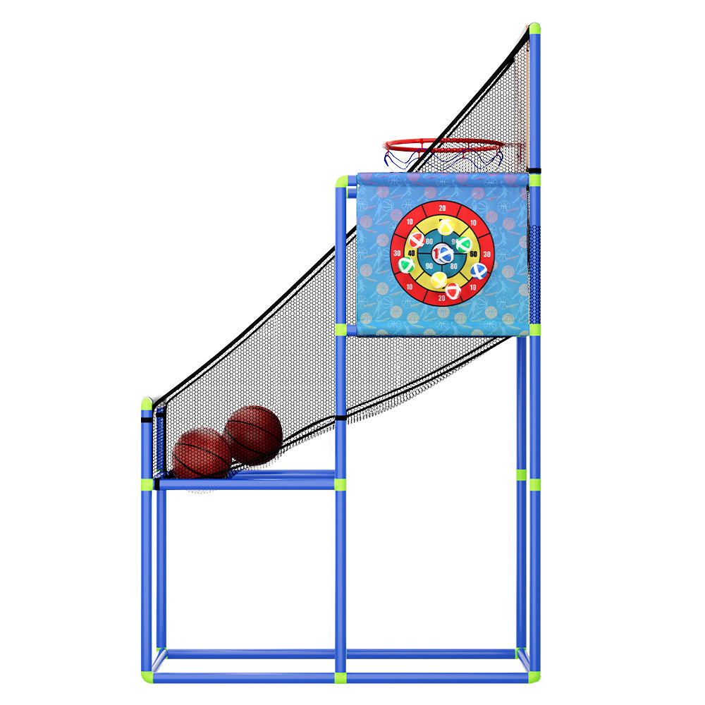 Basketball & Basketball Accessories: Basketball Arcade Game Electronic Scorer 3 Games Adjustable Kids Blue