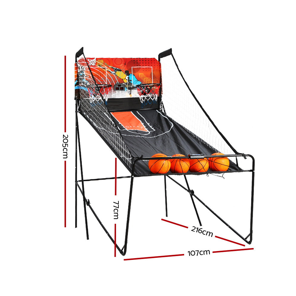 Basketball & Basketball Accessories: Basketball Arcade Game Electronic Scorer 8 Games Double Shoot Black