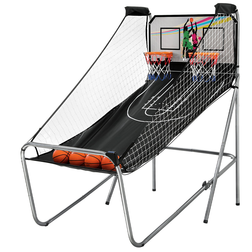 Basketball & Basketball Accessories: Basketball Arcade Game Electronic Scorer 8 Games Double Shoot Grey