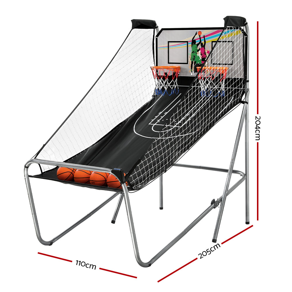 Basketball & Basketball Accessories: Basketball Arcade Game Electronic Scorer 8 Games Double Shoot Grey