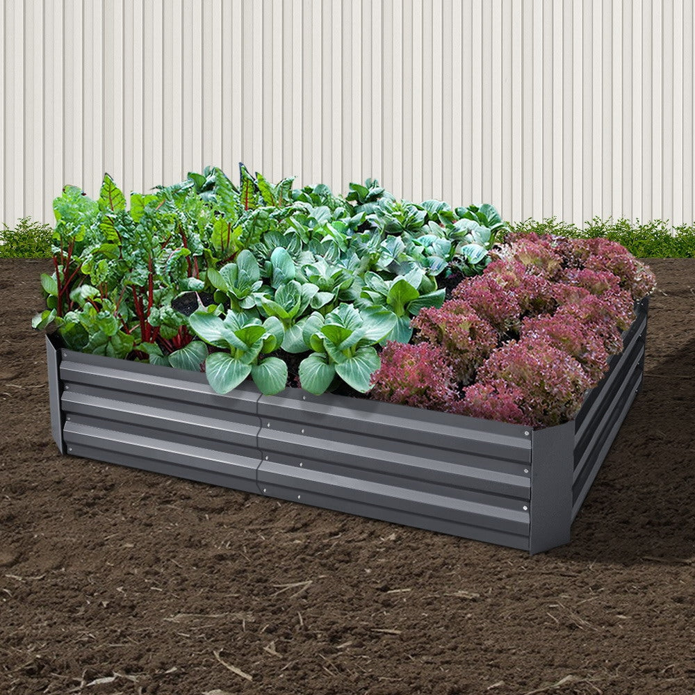 Garden Beds & Planters: Green Fingers Garden Bed 150x90cm Planter Box Raised Container Galvanised Steel