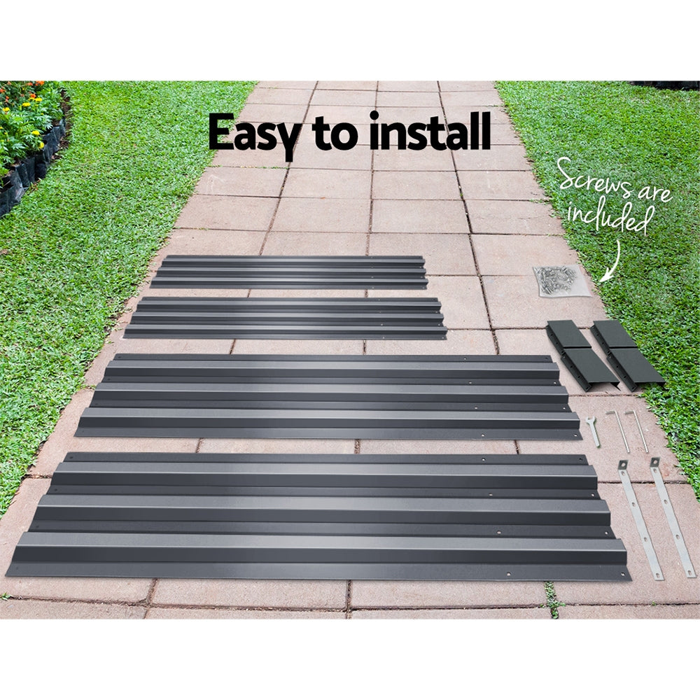 Garden Beds & Planters: Green Fingers Garden Bed 150x90cm Planter Box Raised Container Galvanised Steel