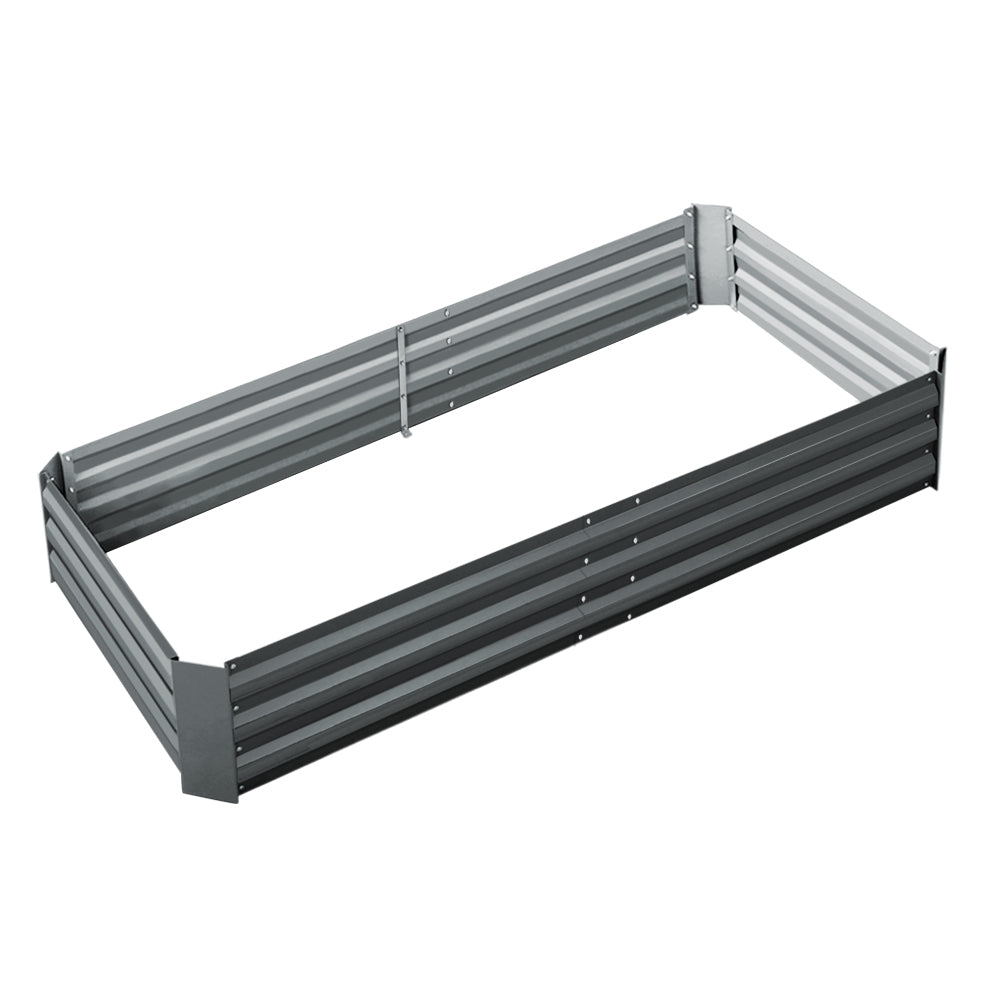 Garden Beds & Planters: Green Fingers Garden Bed 210x90cm Planter Box Raised Container Galvanised Steel