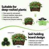 Garden Beds & Planters: Green Fingers 5 Tier Vertical Garden Planter, Stackable Planters with Wheels, Light Green, Garden Bed, Garden Tower Indoor Outdoor, Auto Drainage System, for Strawberries, Herbs, Flowers, Vegetables